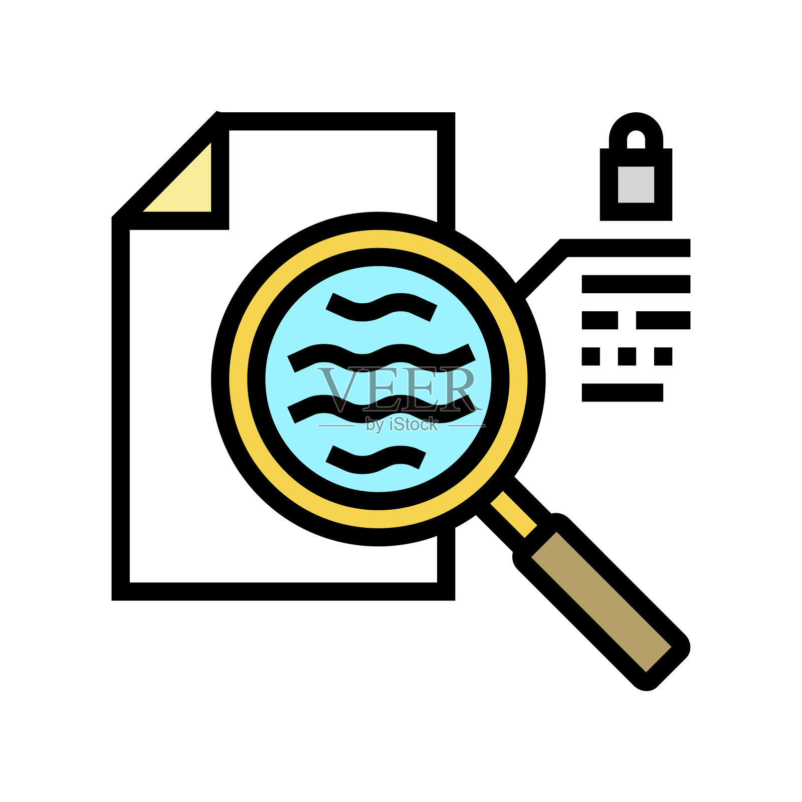 水印纸页颜色图标矢量插图插画图片素材