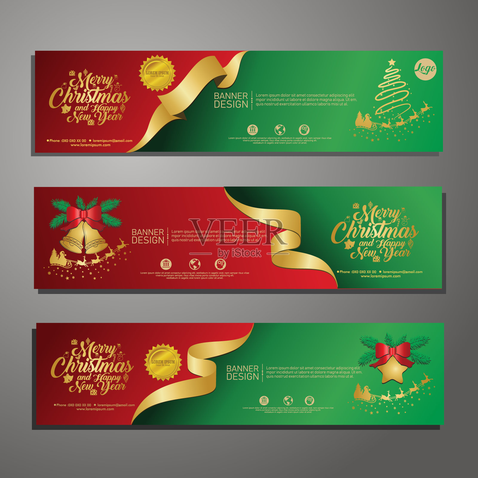 设置模板设计圣诞快乐横旗设计模板素材