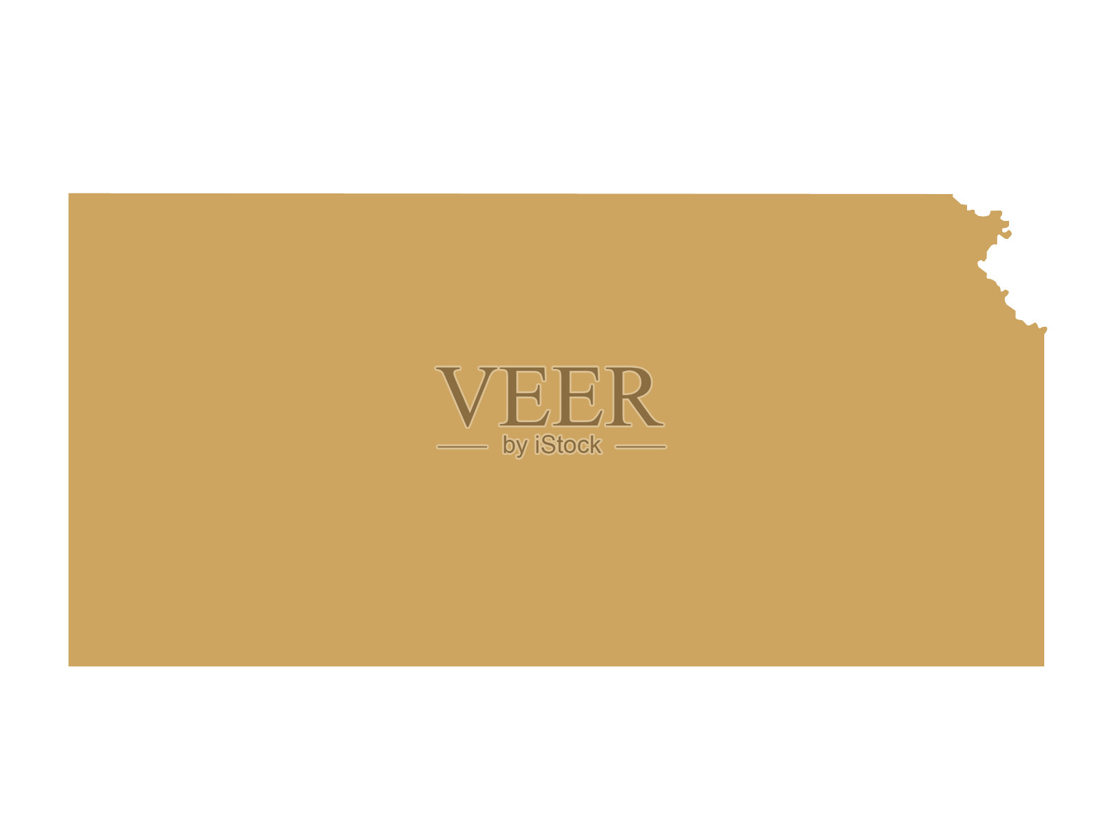 堪萨斯州的地图插画图片素材