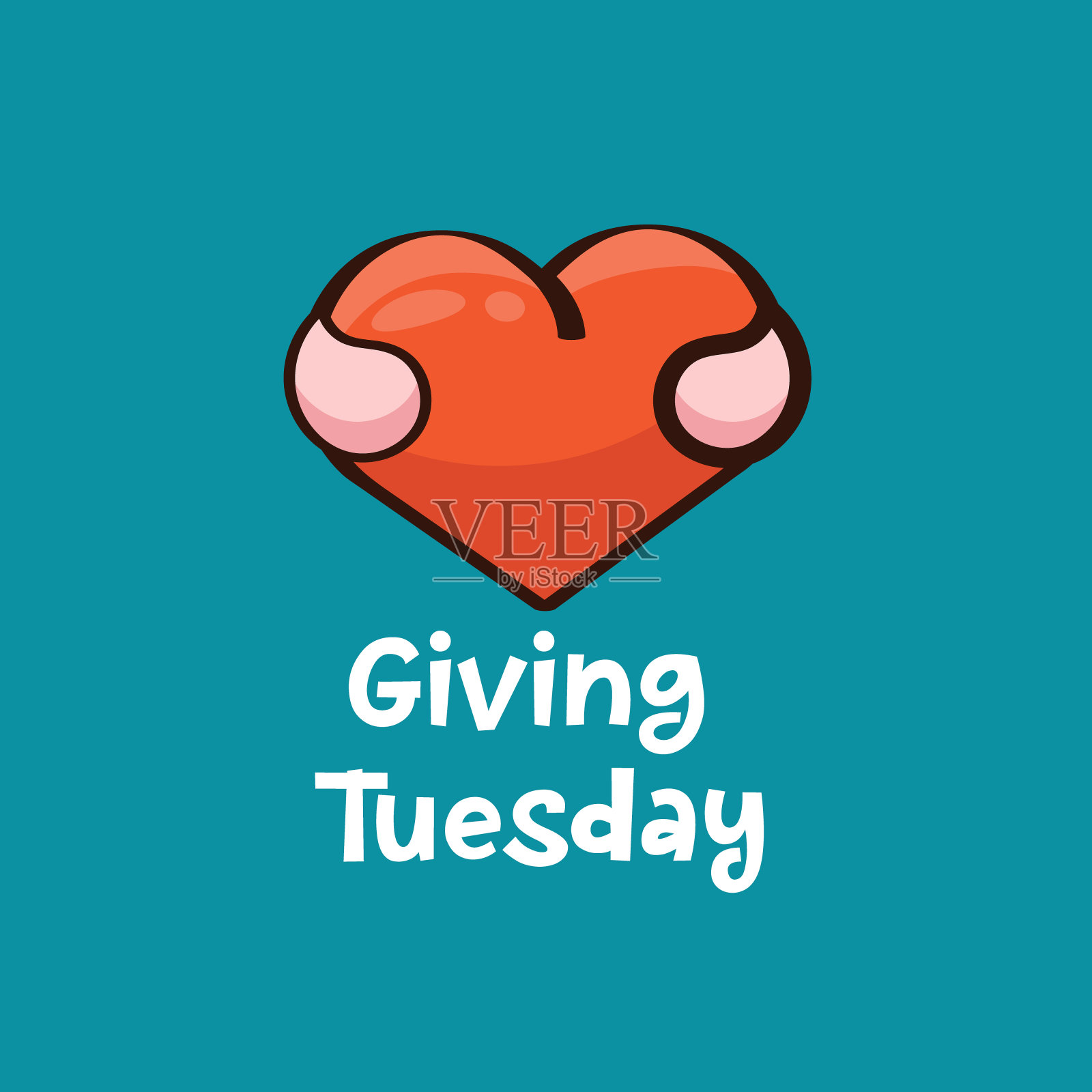 周二给概念。新潮的平面矢量概念。插画图片素材