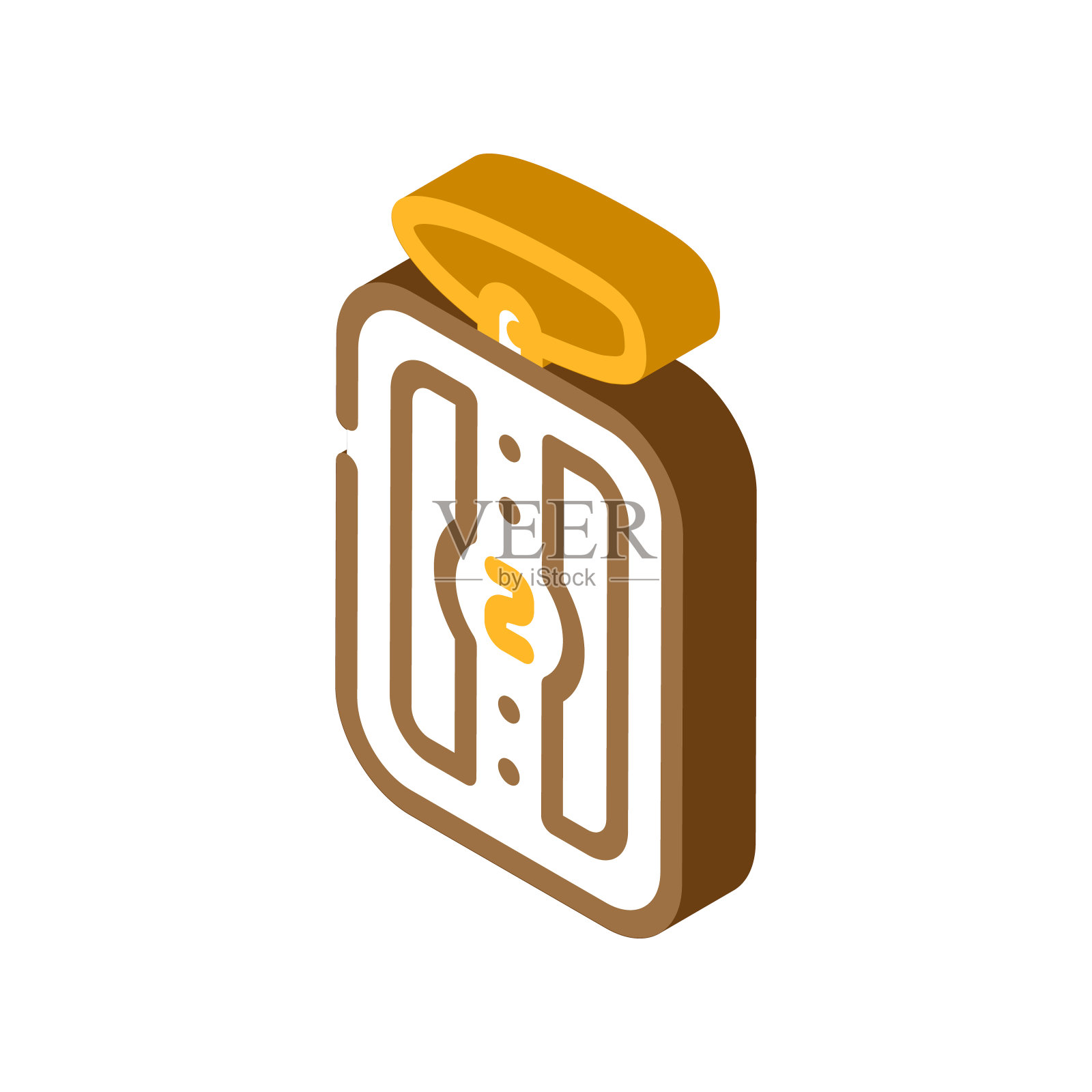 货物潜水员附件等距图标矢量插图插画图片素材