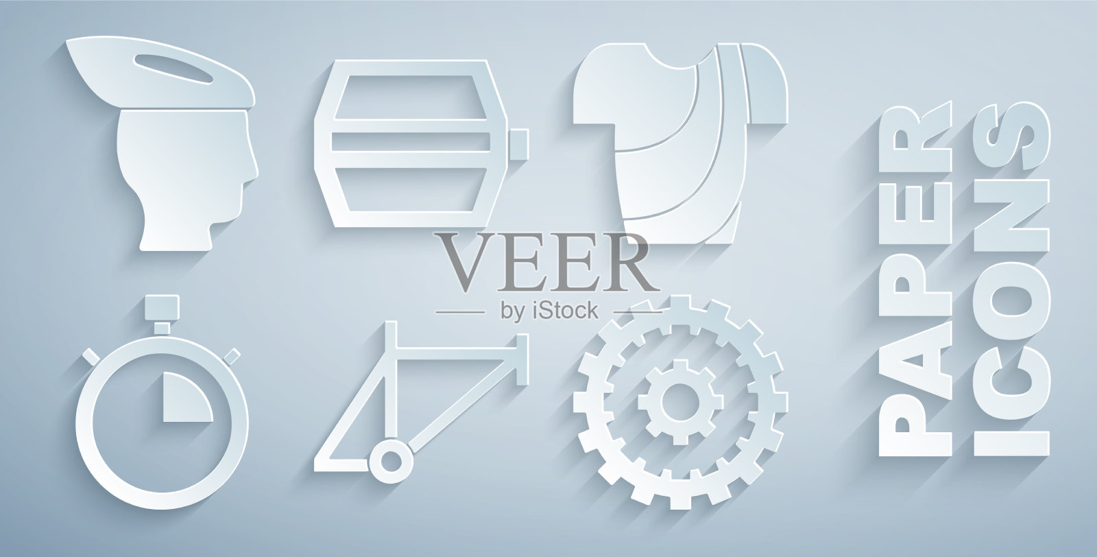 设置自行车架自行车t恤秒表图标素材