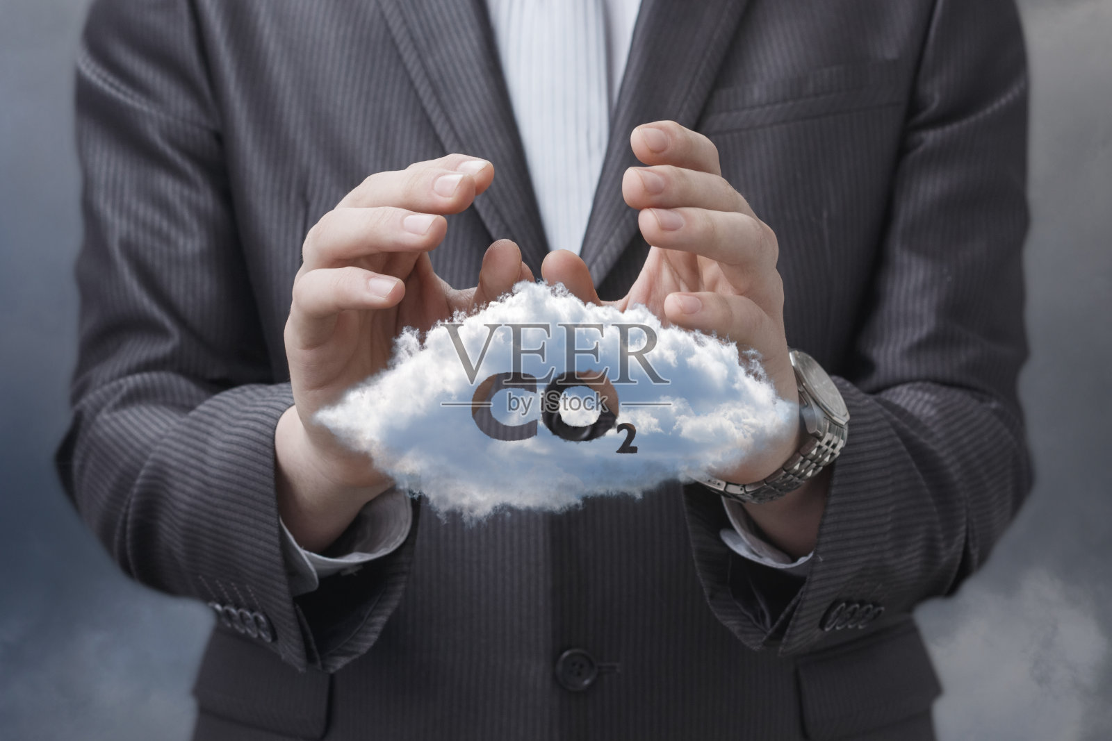 保护环境免受过量二氧化碳污染的理念。照片摄影图片