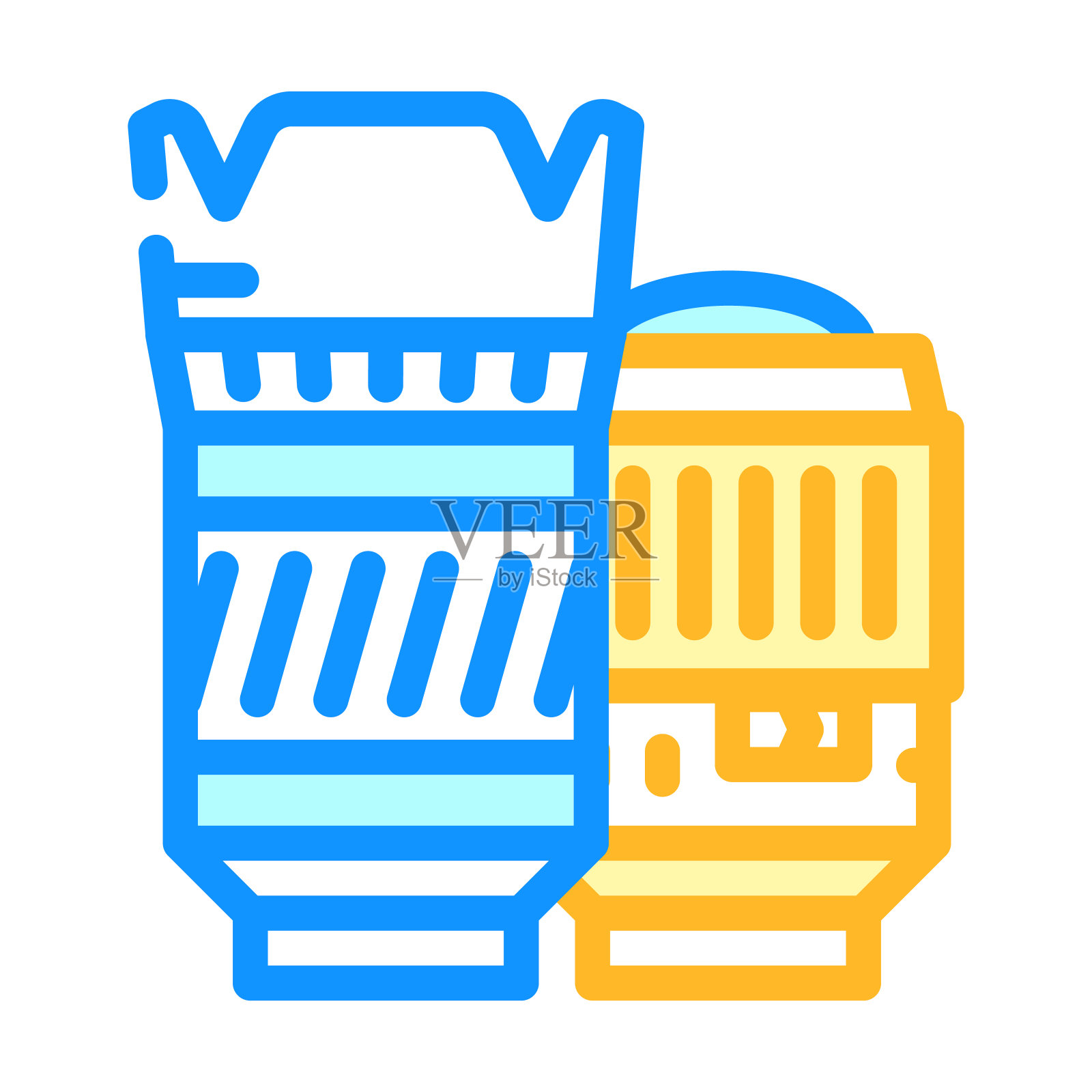 镜头照片相机附件颜色图标矢量插图图标素材