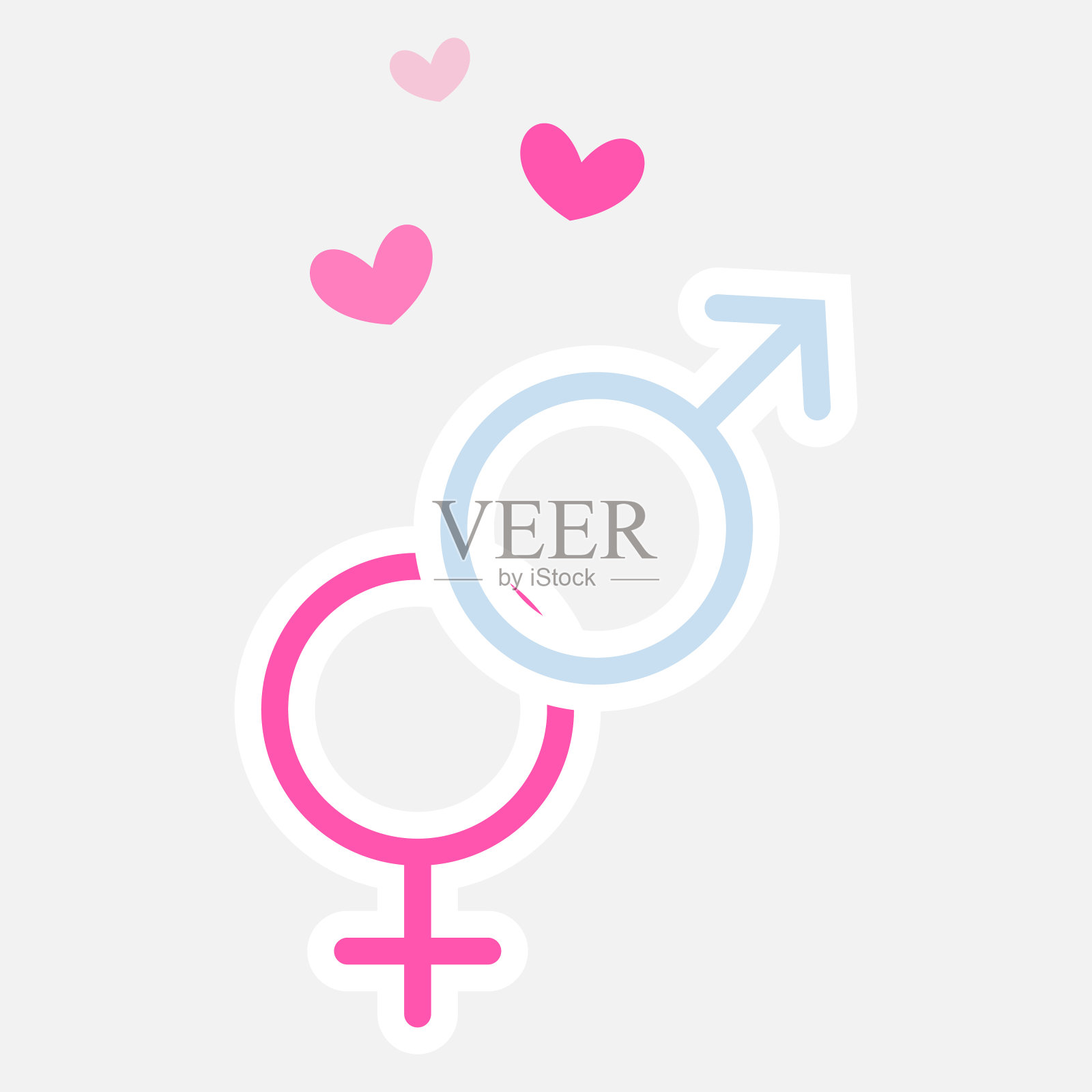 标志男性和女性贴纸。矢量图插画图片素材