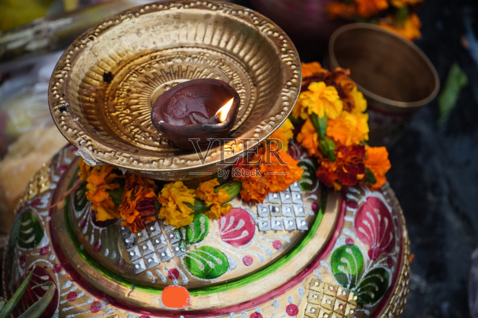 印度pooja kalash图像高清照片摄影图片