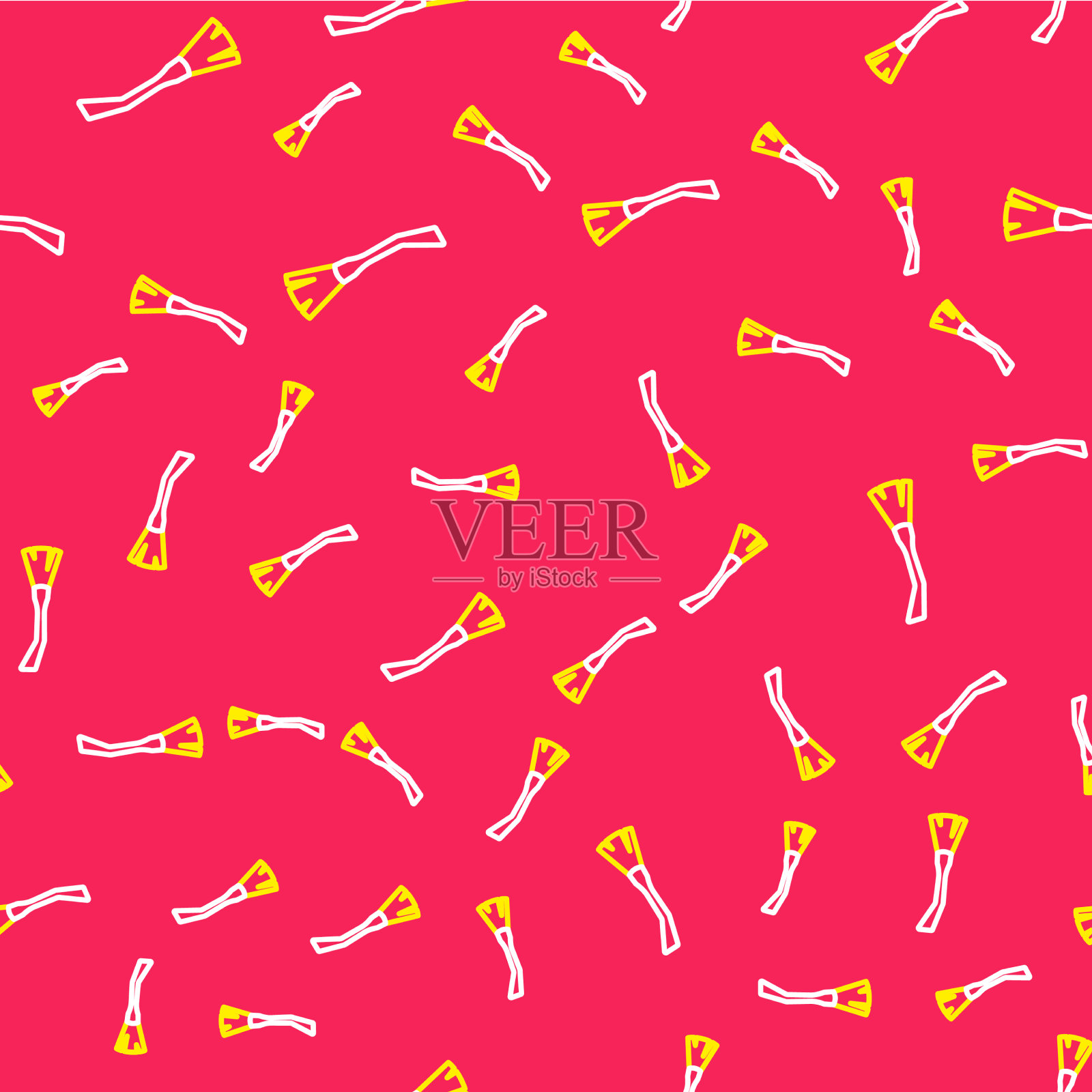 行女巫扫帚图标隔离无缝模式插画图片素材