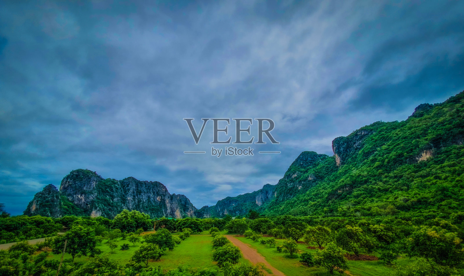 泰国山脉农场视图照片摄影图片