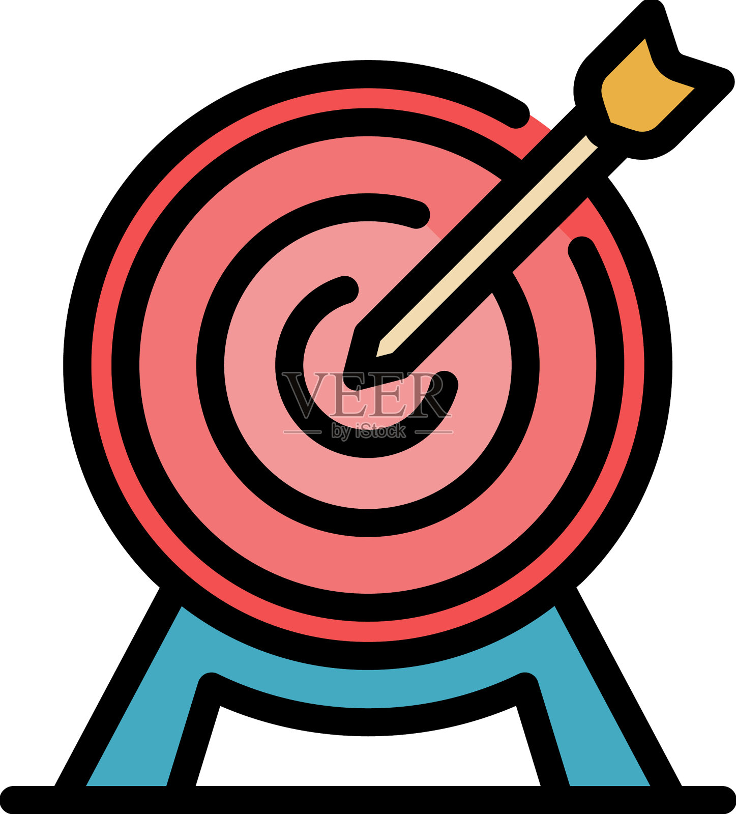 外包目标图标颜色轮廓插画图片素材