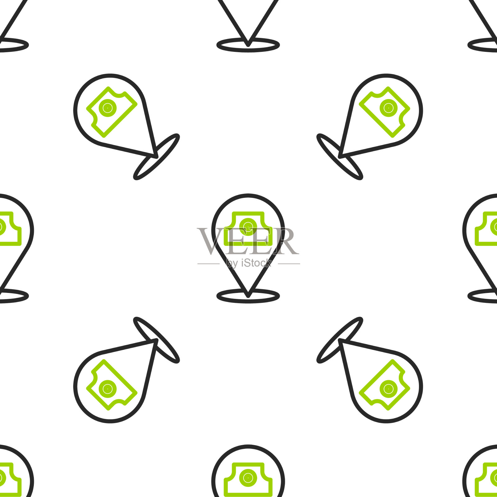 线条喷漆可将图标隔离无缝插画图片素材