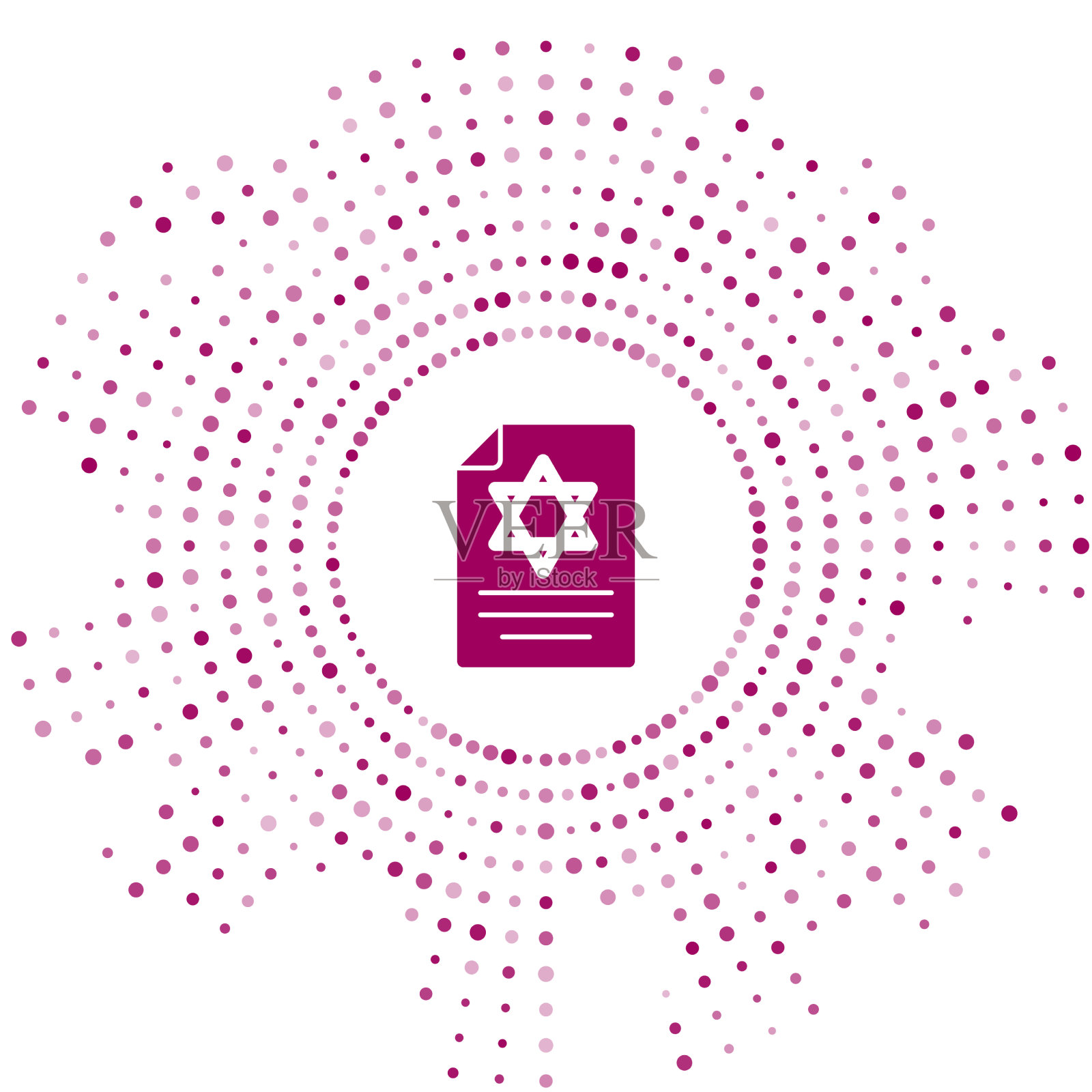 紫色torah卷轴图标孤立在白色插画图片素材