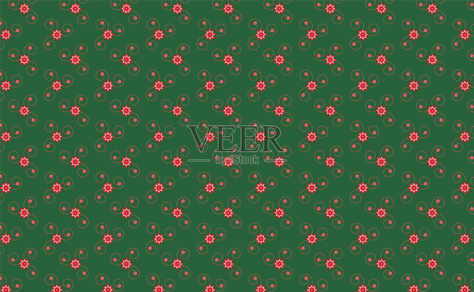 圣诞节的花纹插画图片素材