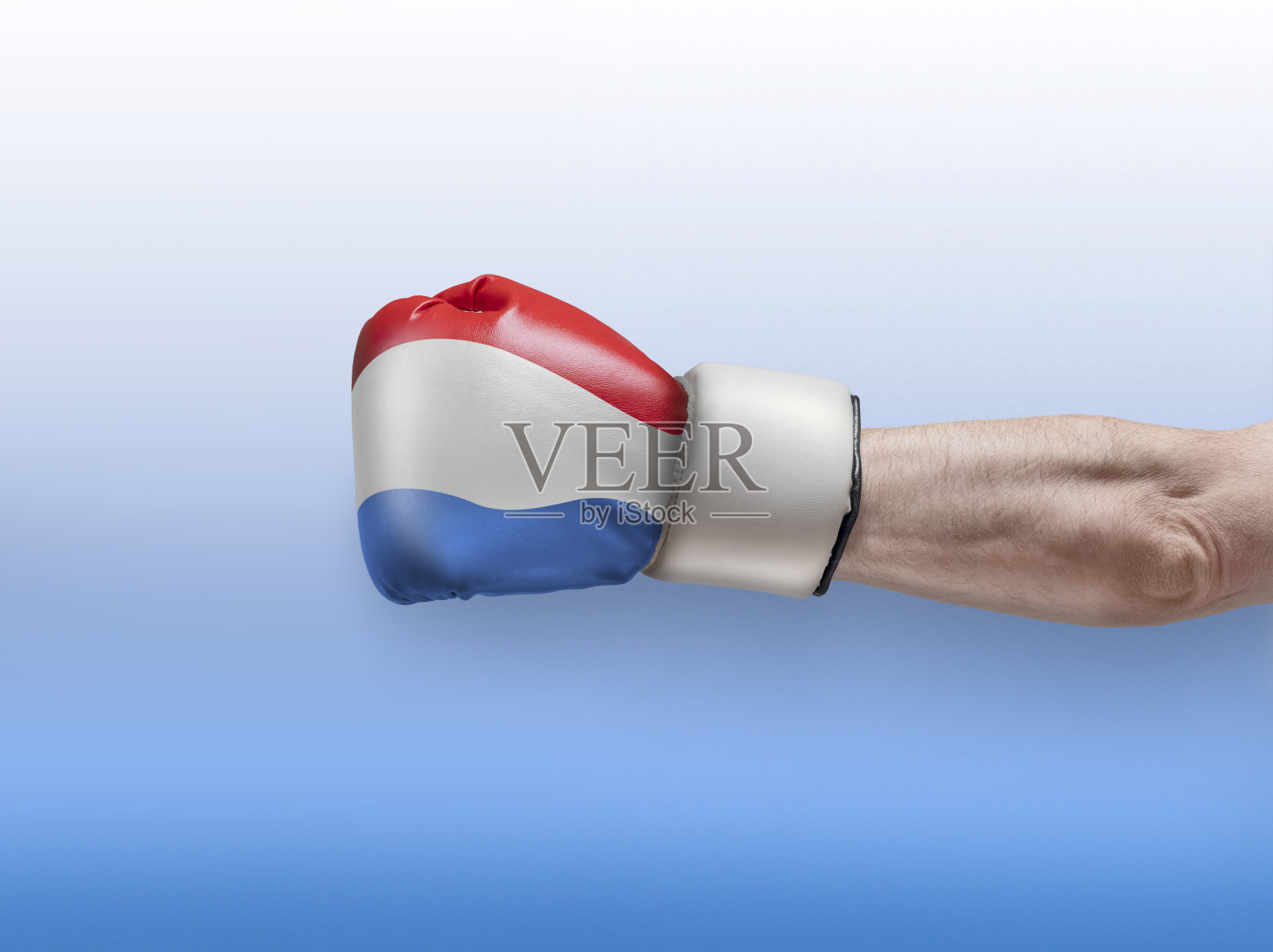 荷兰国旗拳击手套照片摄影图片