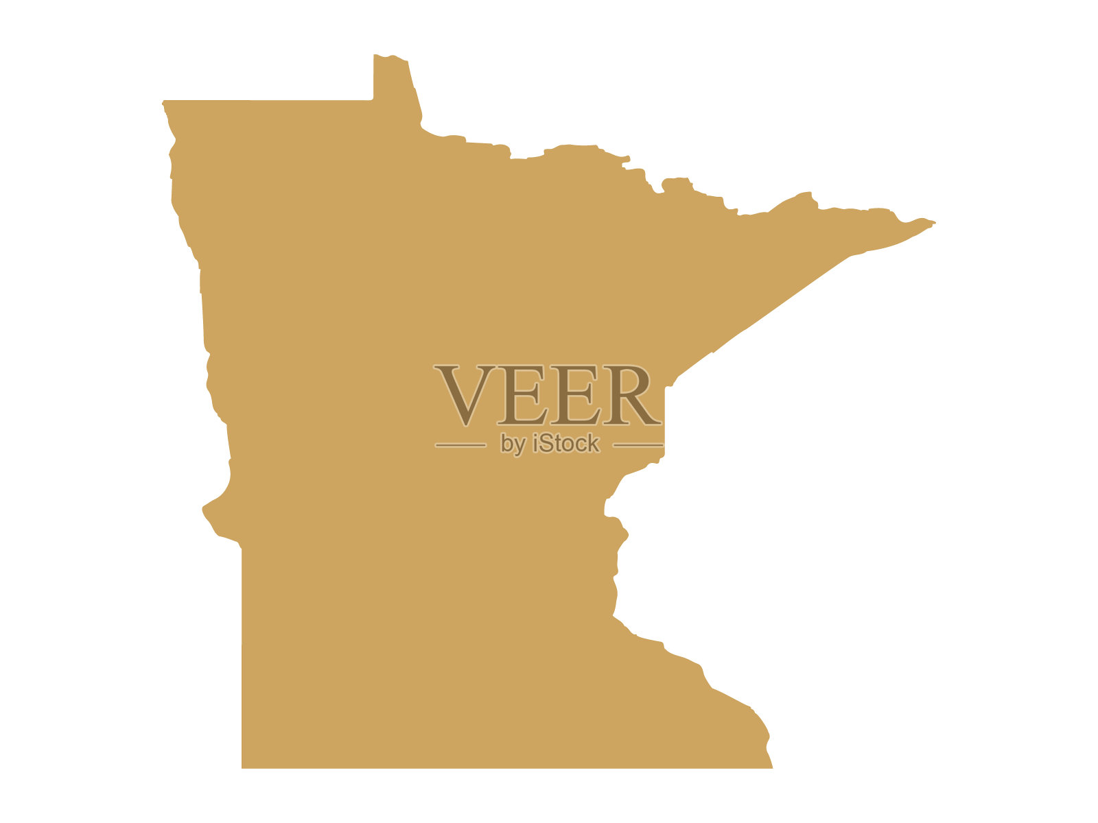 明尼苏达州的地图插画图片素材