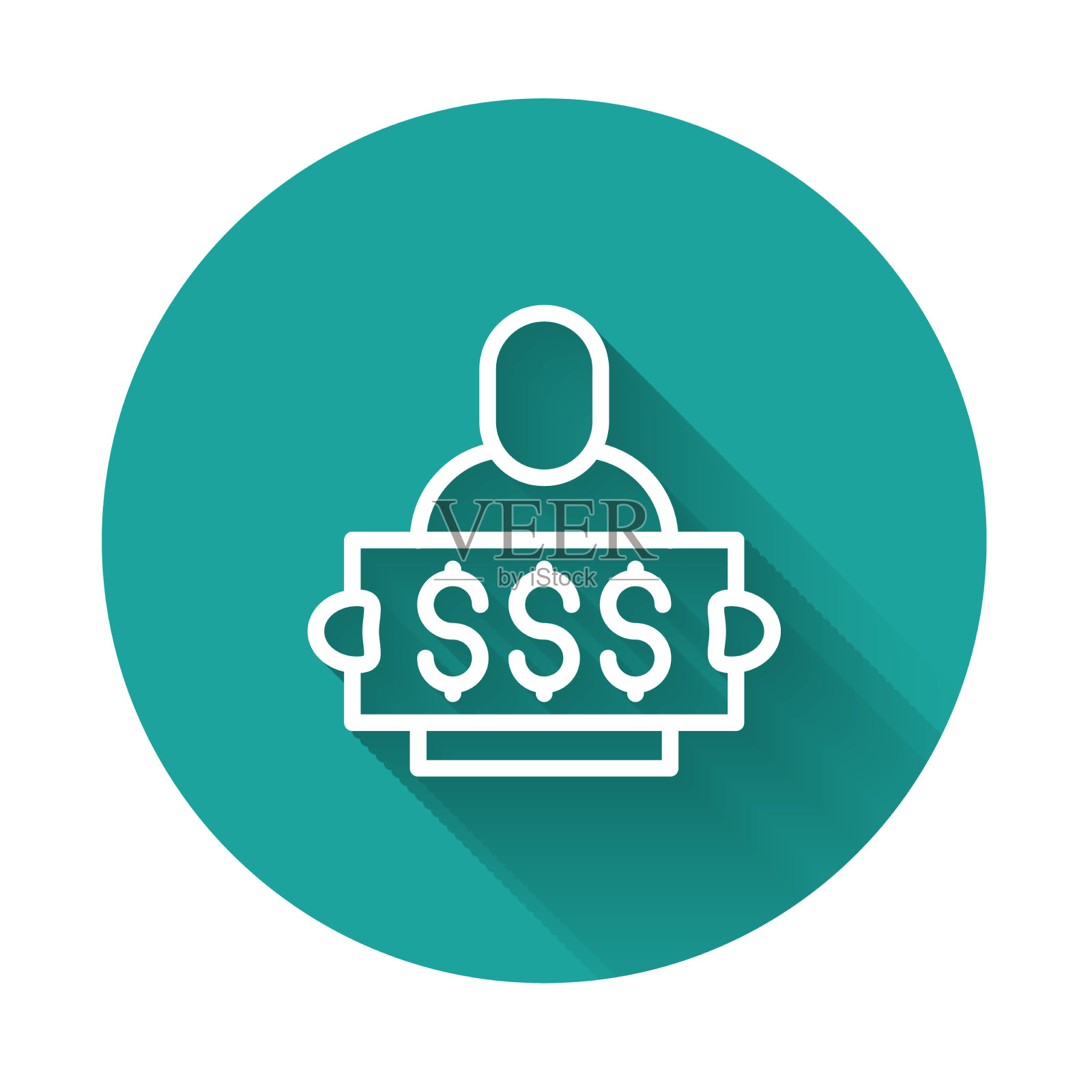 白线财运彩票中奖作文用插画图片素材