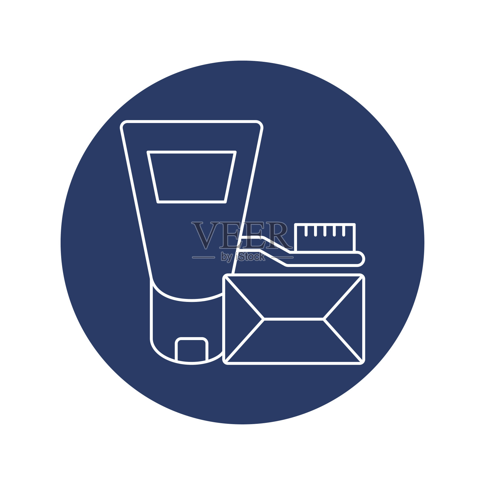 天然的牙刷和牙膏图标图标素材