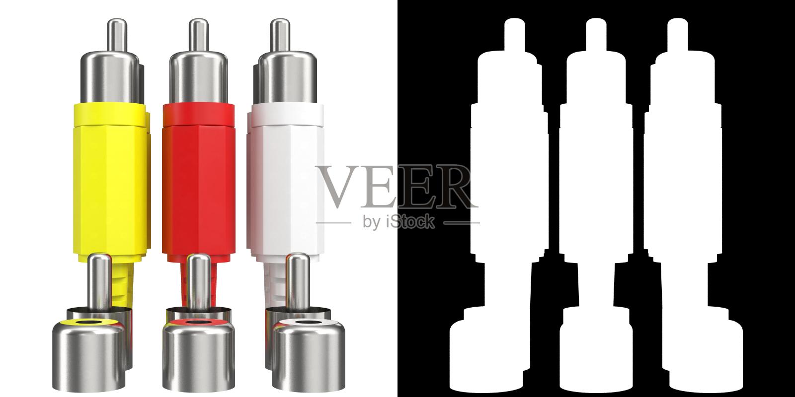 RCA连接器照片摄影图片