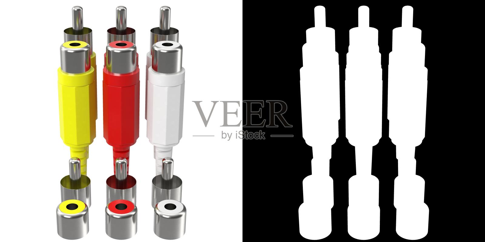 RCA连接器照片摄影图片