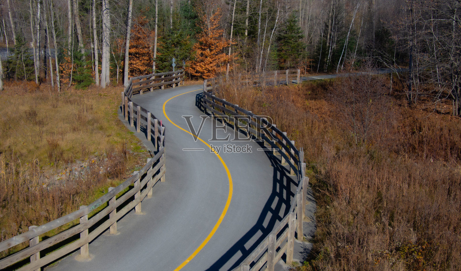 漂亮的自行车道照片摄影图片