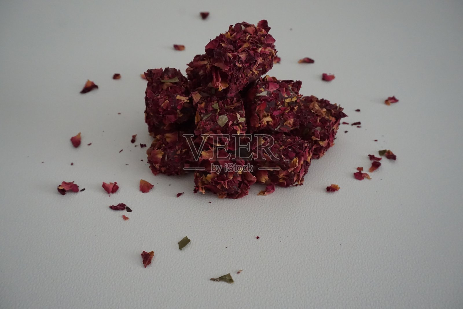 玫瑰喜悦，lokum，土耳其喜悦，彩色零食，糖果，餐饮，治疗，lokum股票照片照片摄影图片