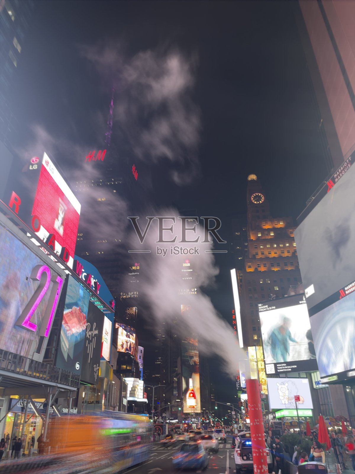 时代广场的夜景照片摄影图片