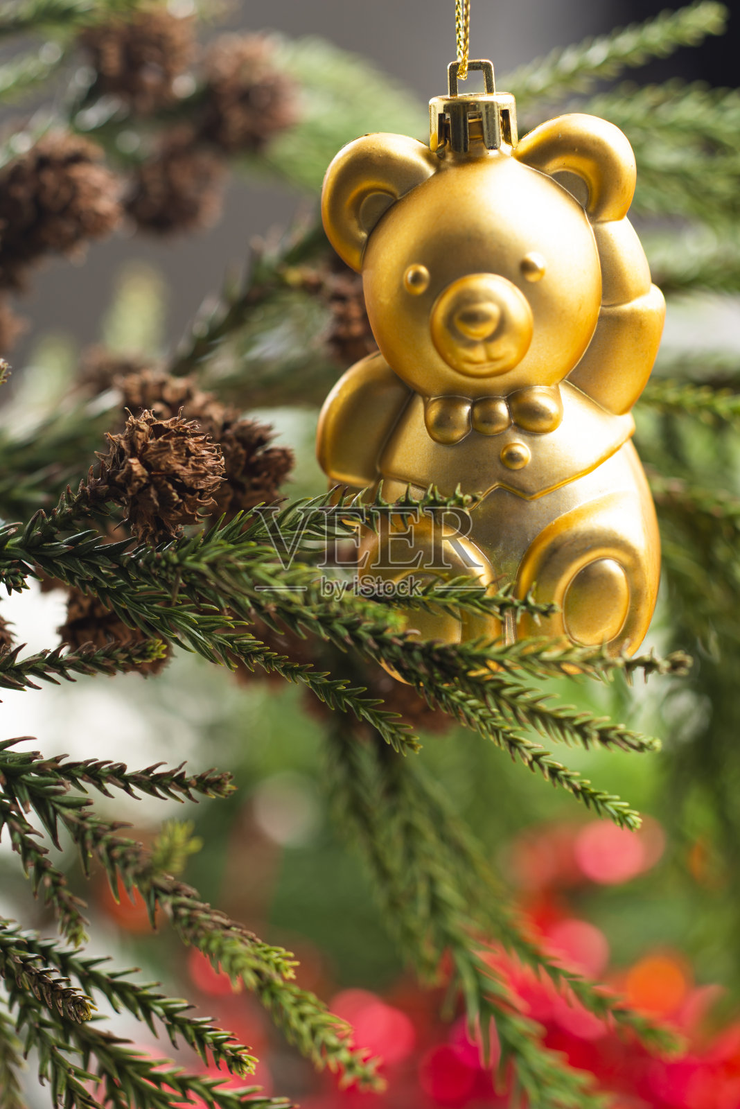 圣诞树装饰。照片摄影图片