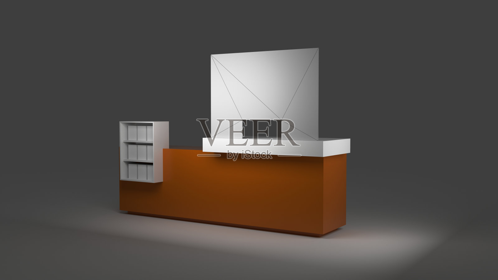 前台使用新型冠状亚克力防护照片摄影图片