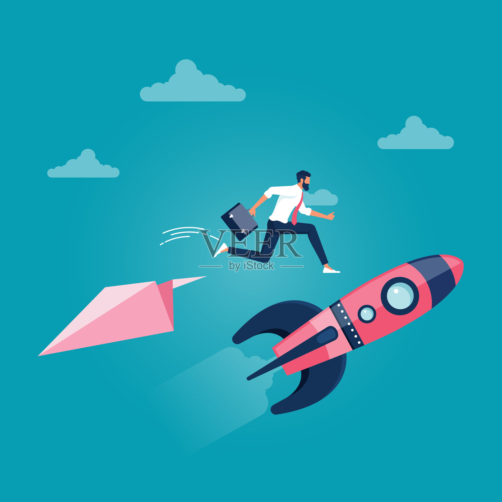 商业和职业道路矢量概念插画图片素材