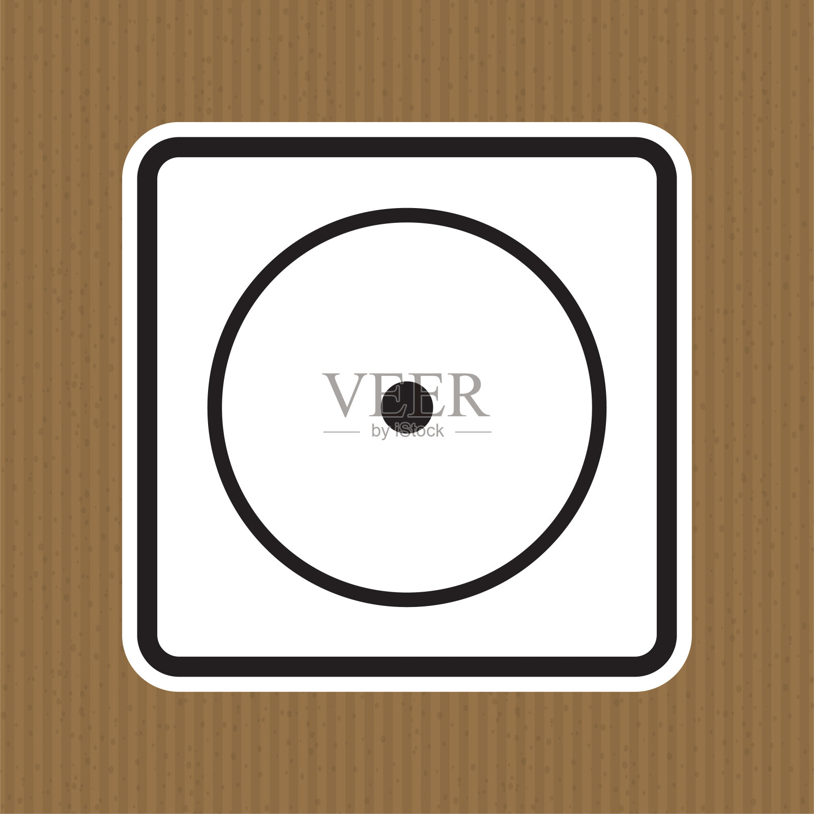 打开部分设备符号符号，矢量插图，隔离在白色背景标签上。EPS10插画图片素材