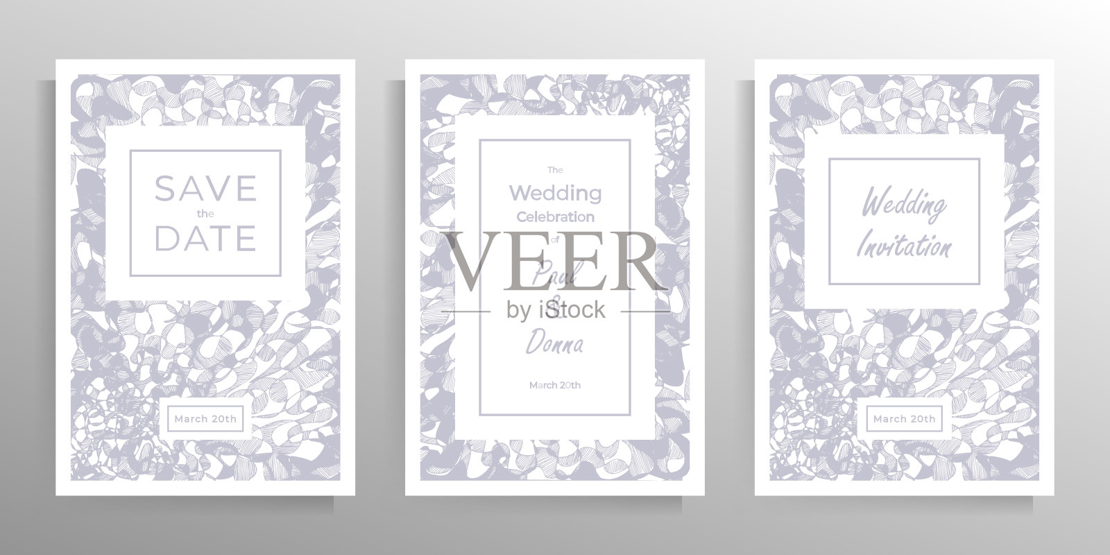 婚礼邀请的设计。设计模板素材