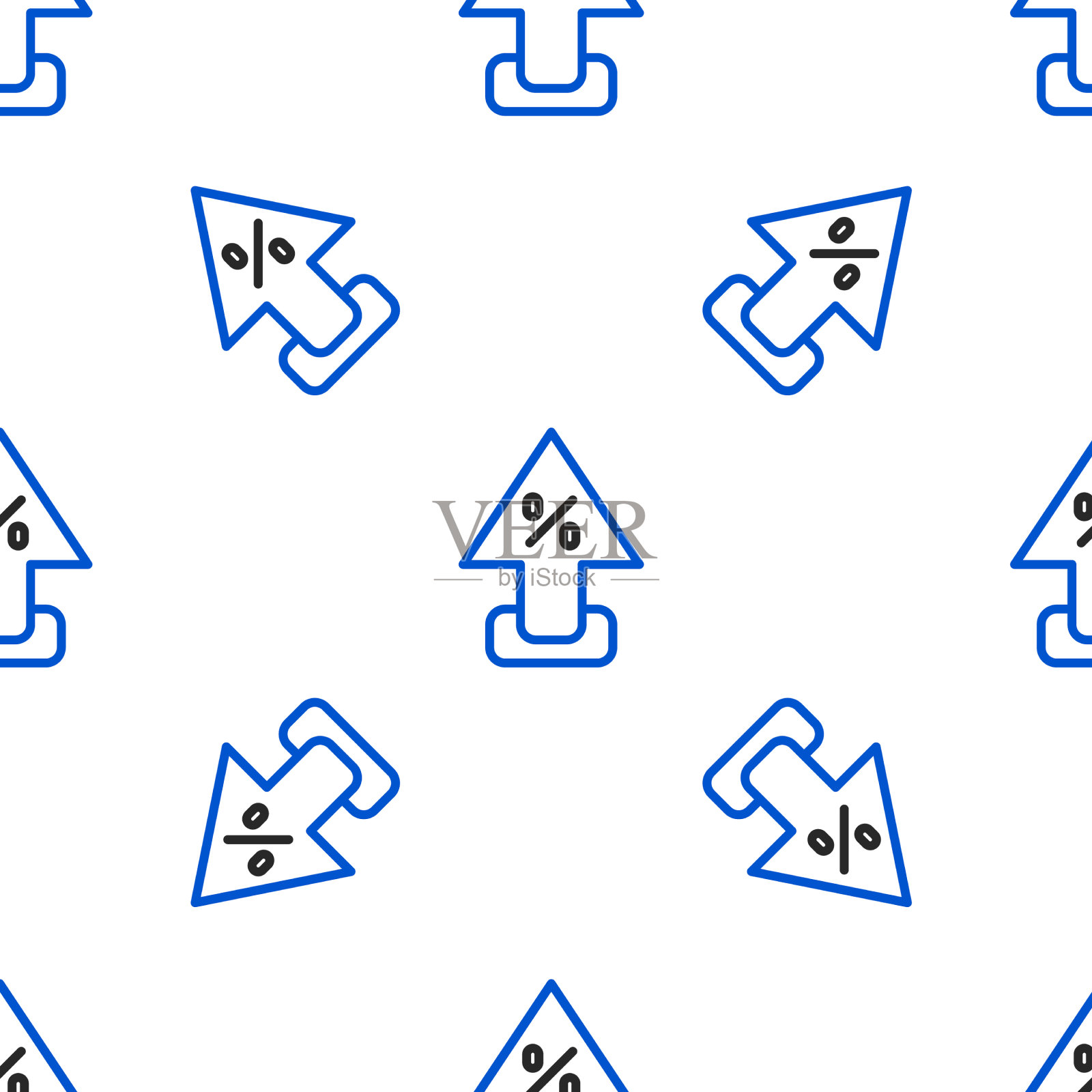 线百分之百向上箭头图标隔离无缝图标素材