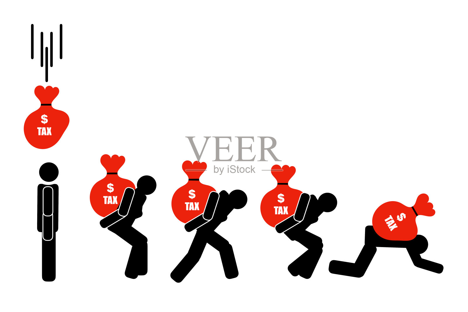 重税插画图片素材