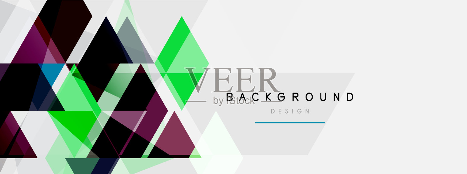 彩色三角形构成几何抽象插画图片素材