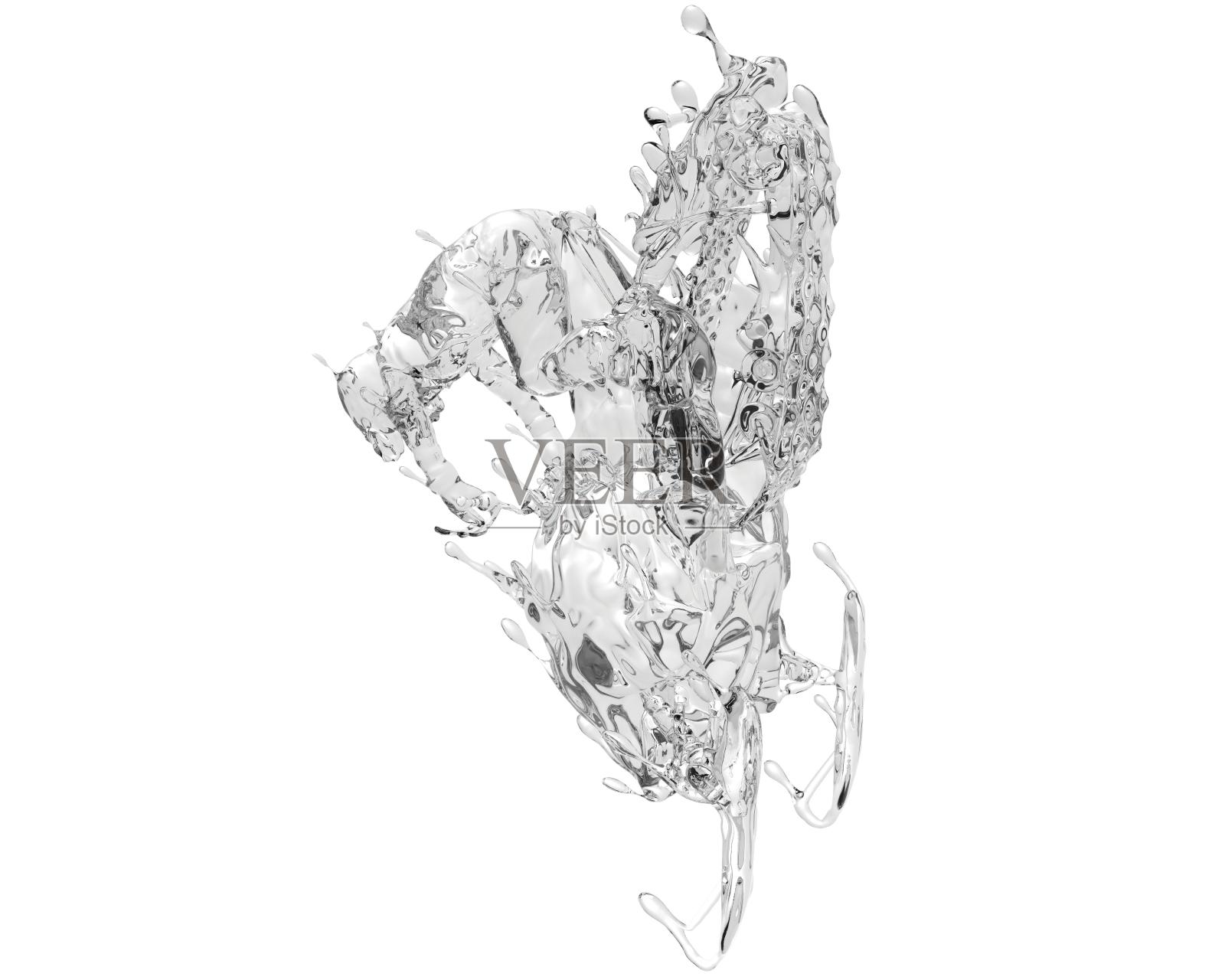 水质感雪地摩托设计元素图片