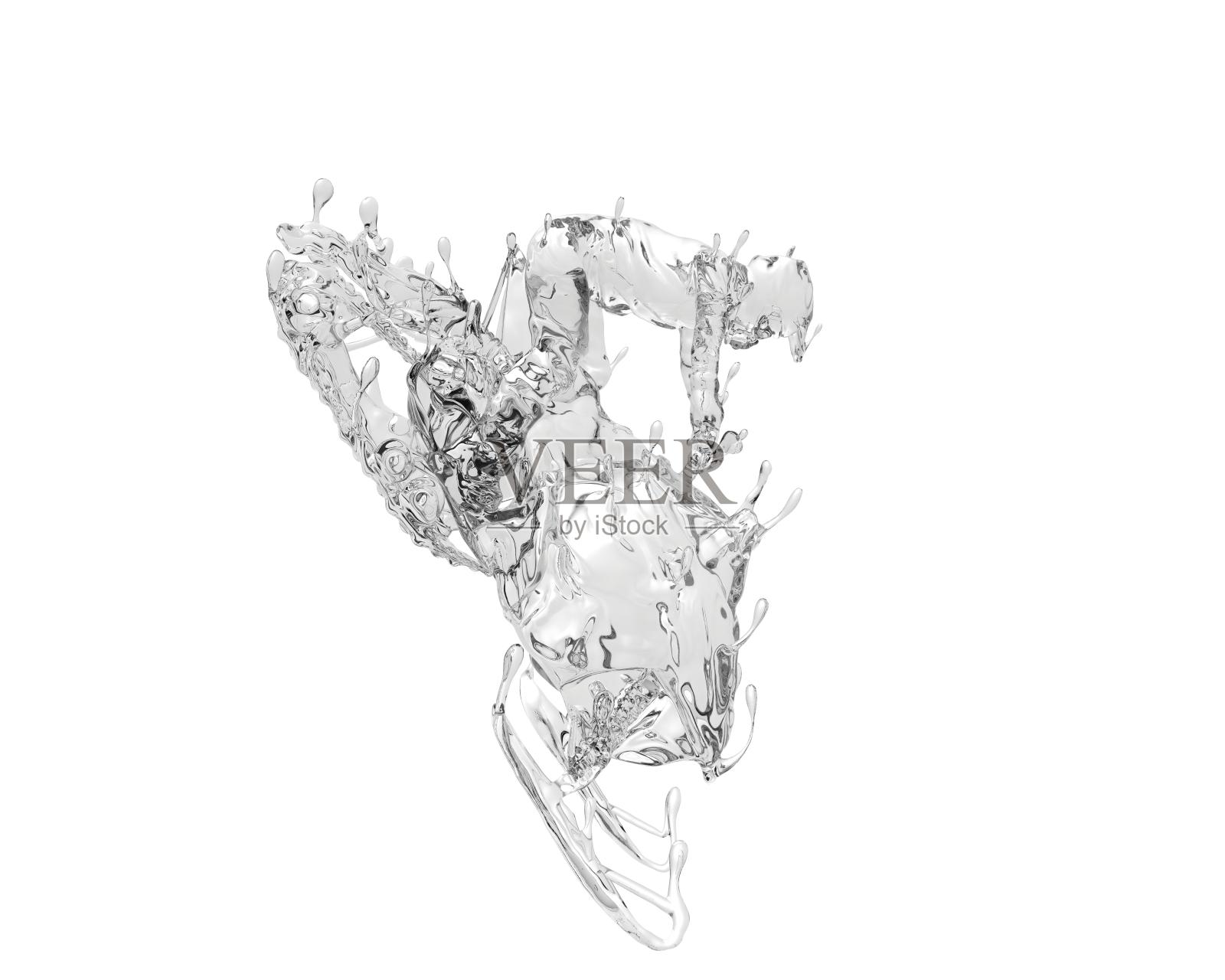 水质感雪地摩托设计元素图片