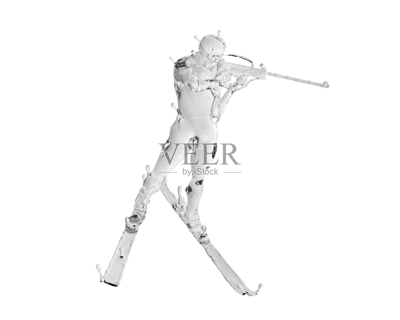 水质感冬季两项设计元素图片