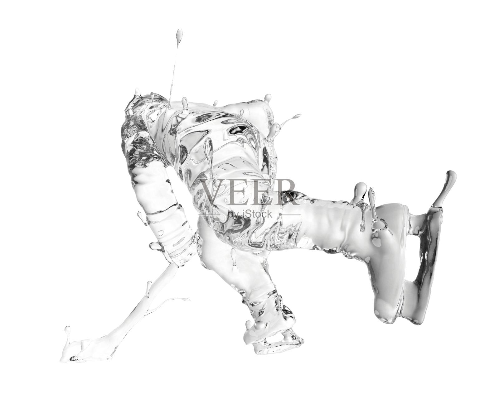 水质感冰球运动设计元素图片