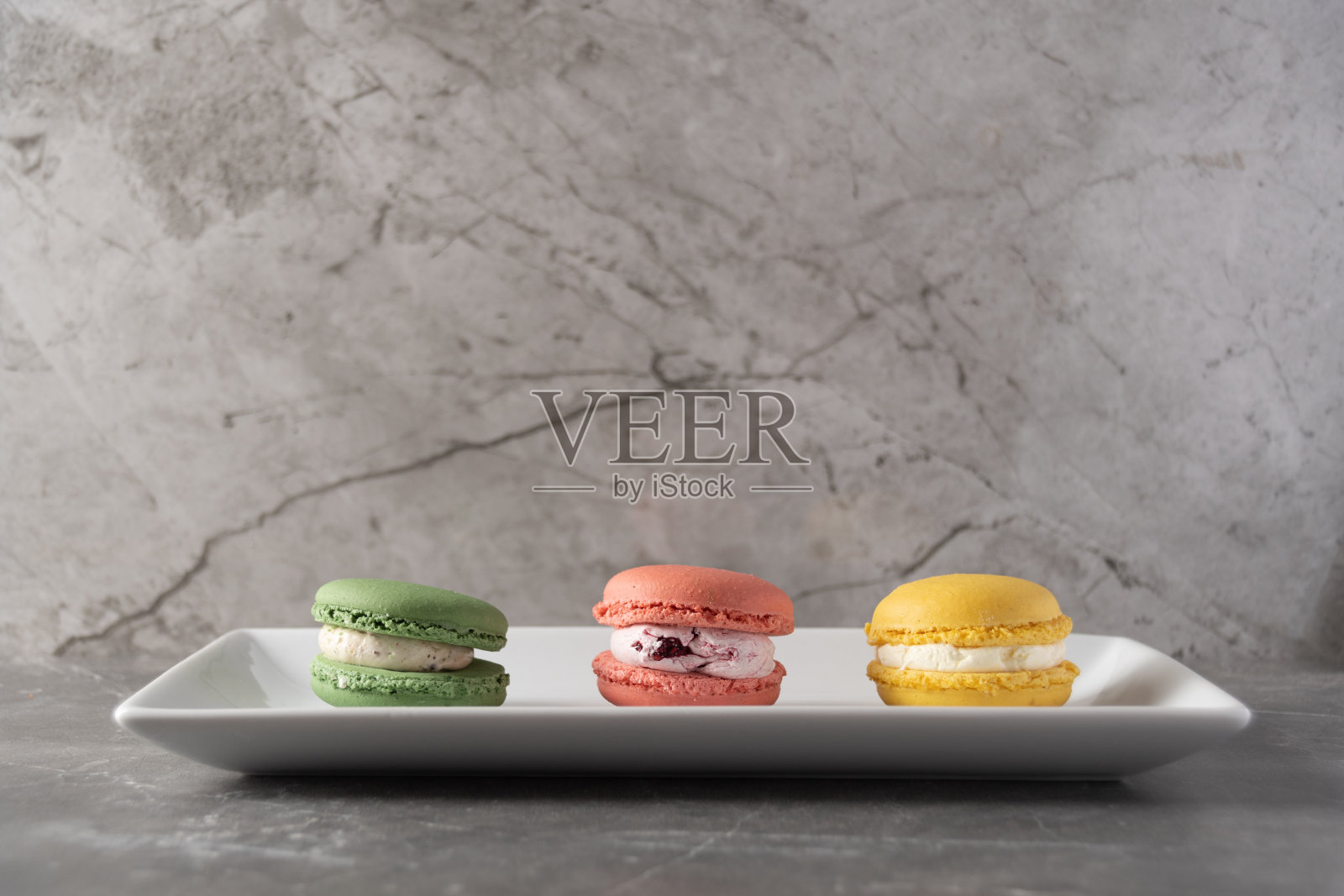 五彩缤纷的马卡龙照片摄影图片