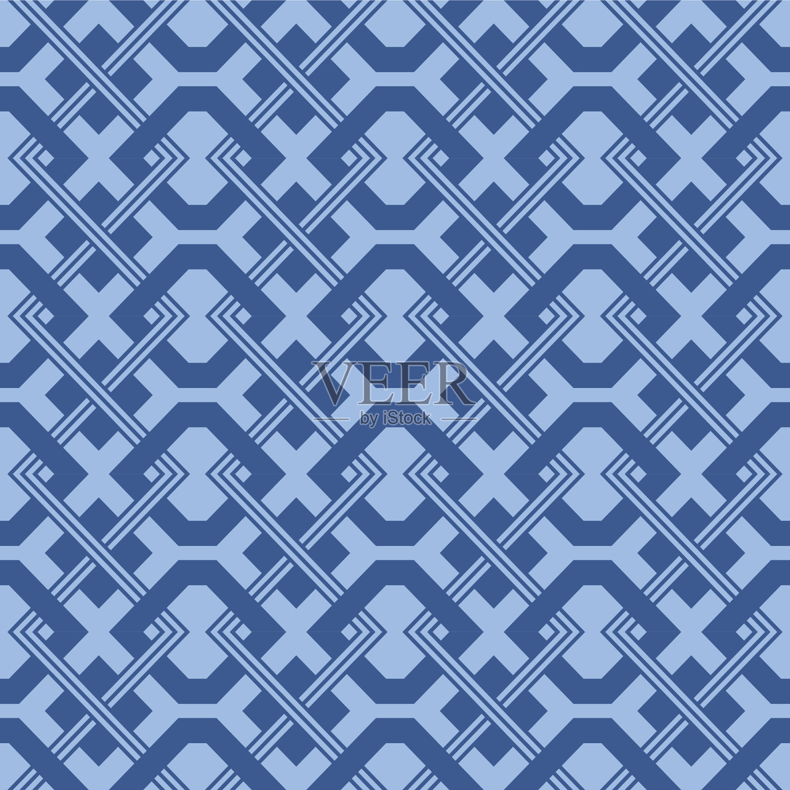 日本之字形六边形编织矢量无缝模式插画图片素材