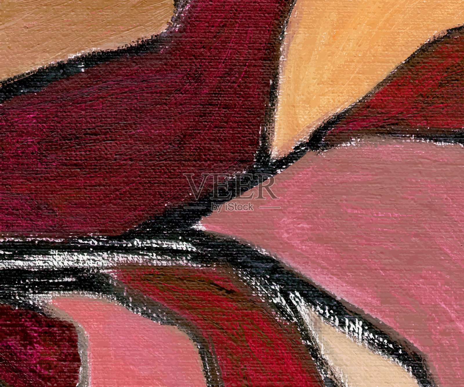 抽象背景玫瑰米色酒红色油漆插画图片素材