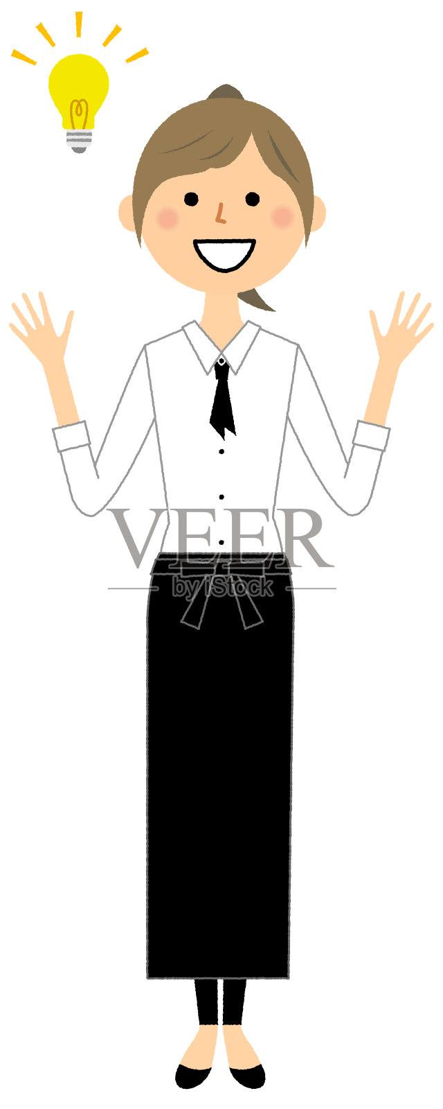 鼓舞人心的咖啡馆的员工插画图片素材