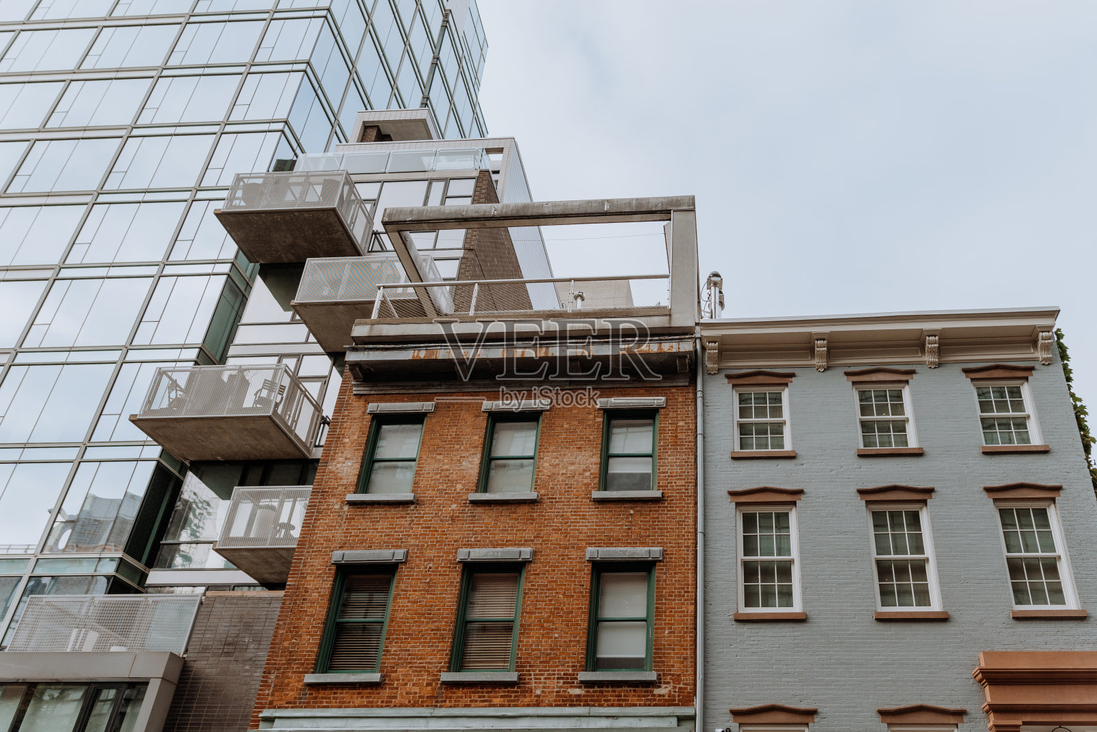 纽约市的住宅建筑照片摄影图片