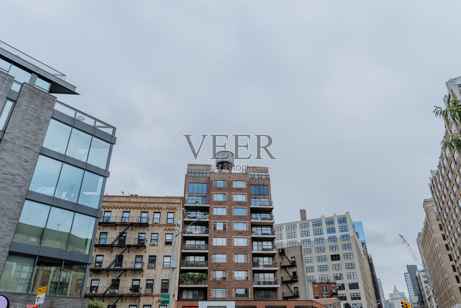 纽约市的住宅建筑照片摄影图片