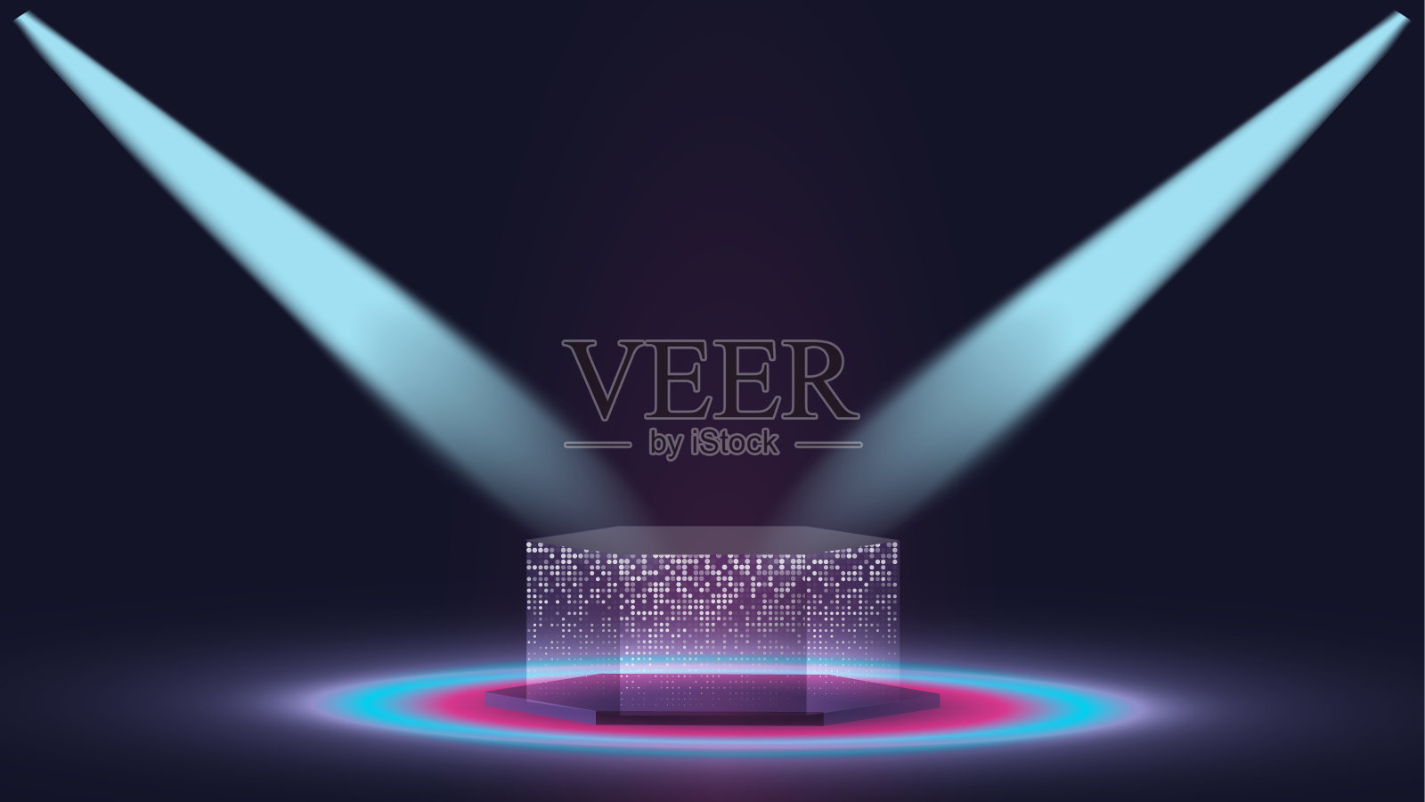 六边形数字平台的未来概念矢量3d插画图片素材