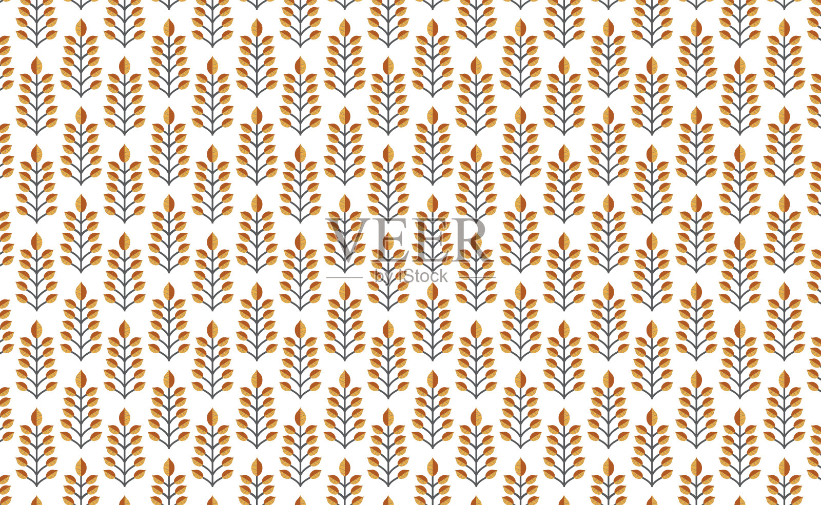 树叶的图案。插画图片素材