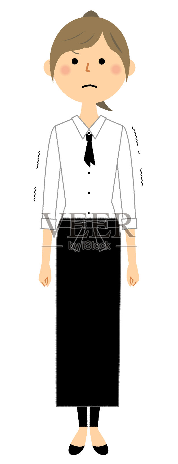 令人遗憾的咖啡馆的员工插画图片素材