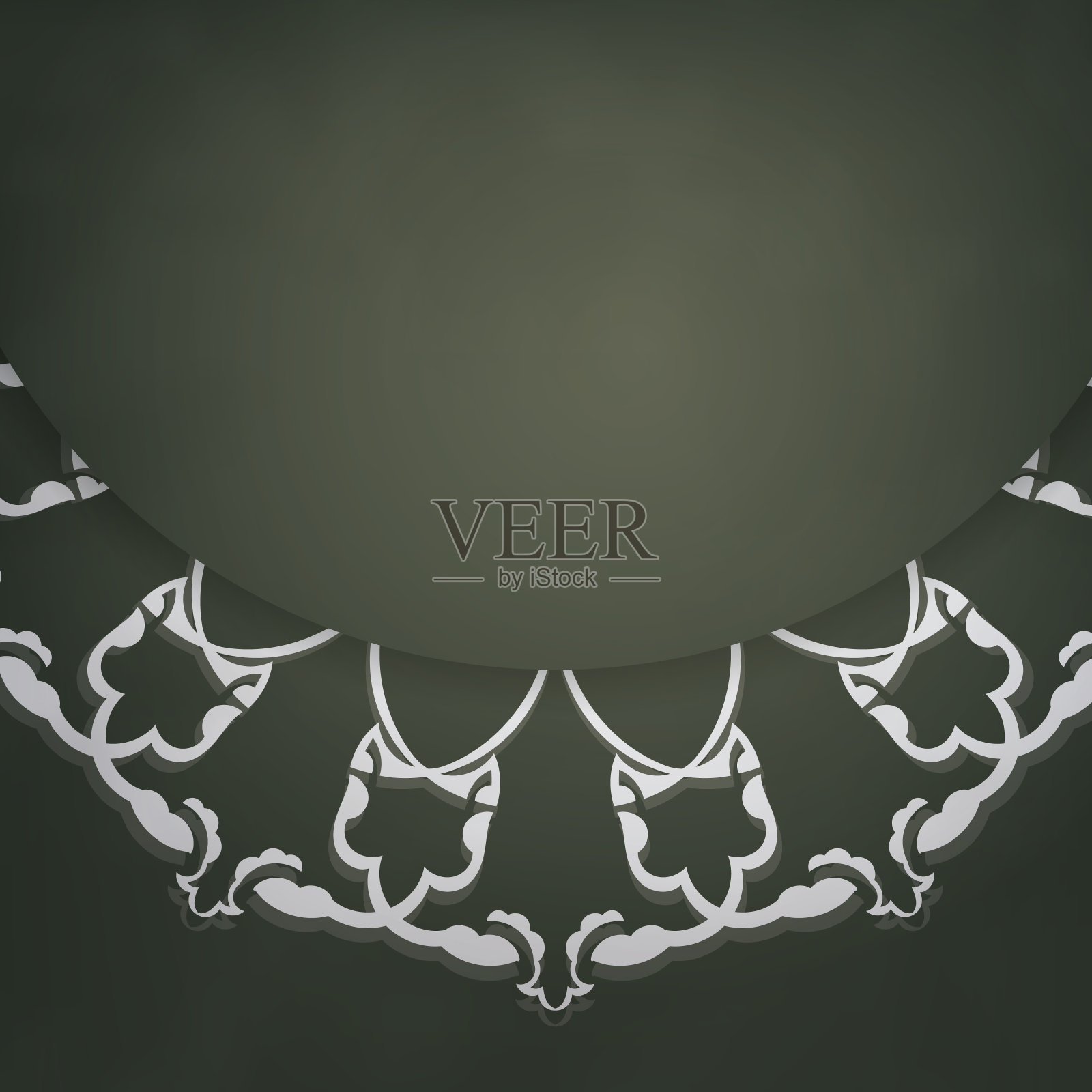 祝贺传单深绿色与复古白色装饰为您的祝贺。插画图片素材