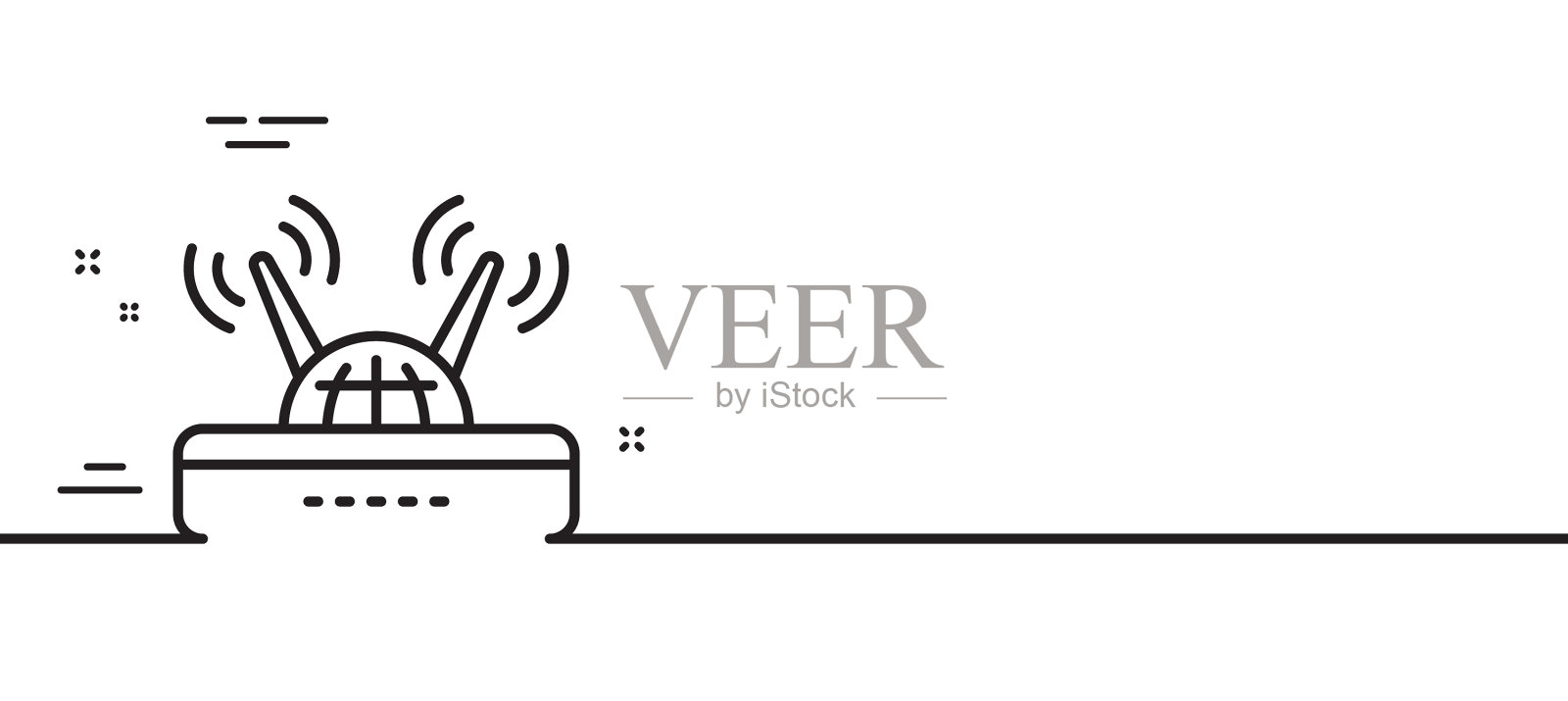 Wifi路由器线图标电脑元件标志设计元素图片