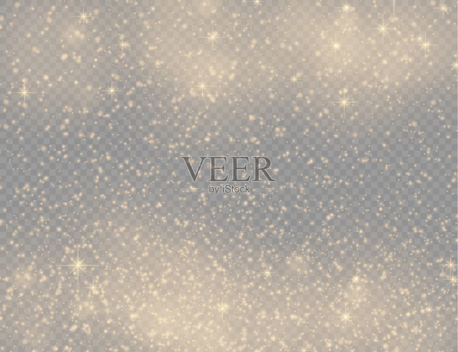 金光闪闪，魔术般的黄尘粒粒光插画图片素材