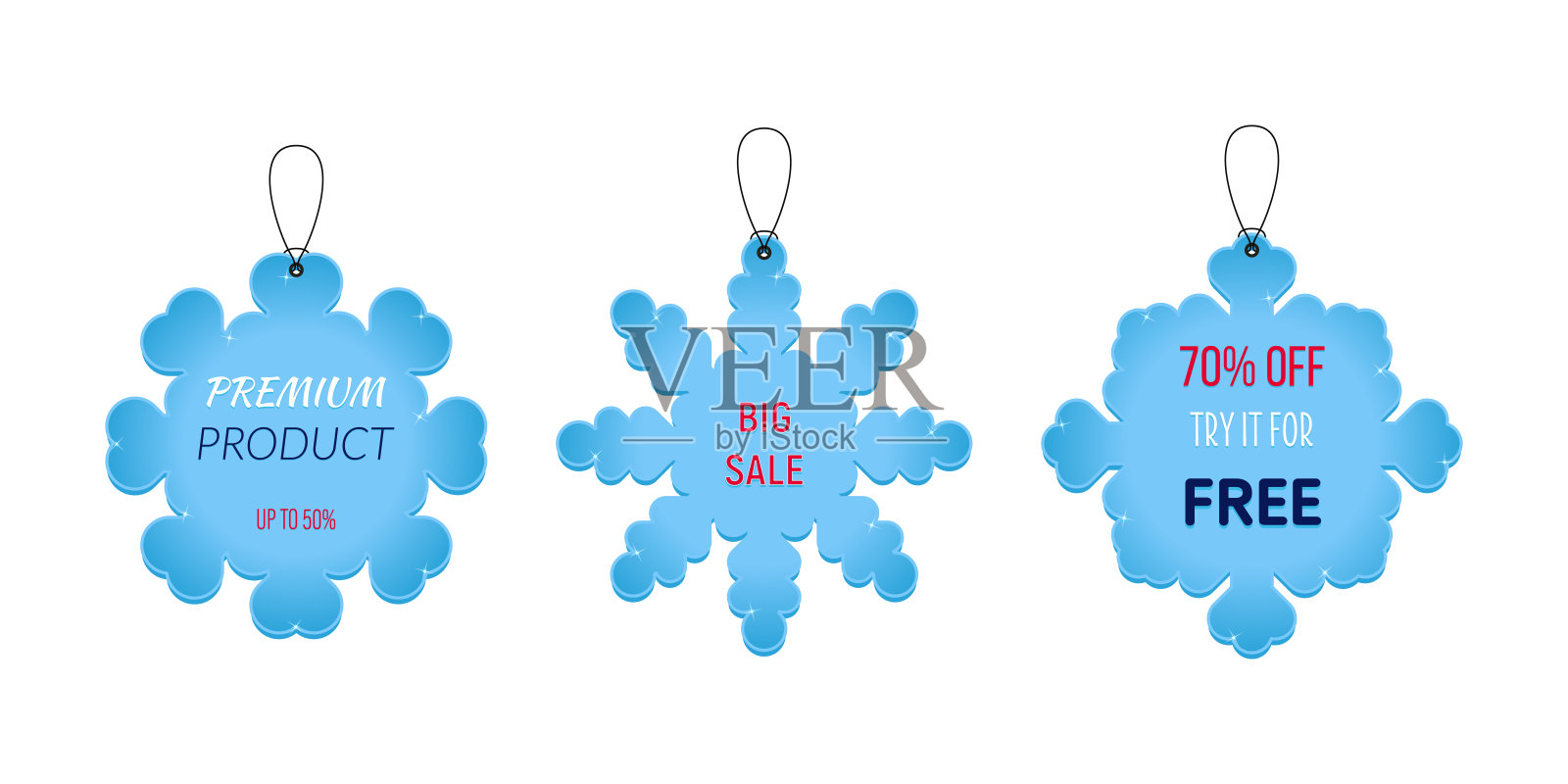 冬季购物大甩卖，打折标签，吊牌。向量插图设计为商店，商店，海报，传单，横幅，网页设计。设计元素图片